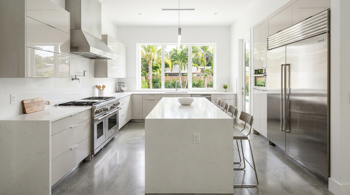 Spotless luxury kitchen after Nano's cleaning service